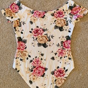 Forever 21 floral bodysuit
